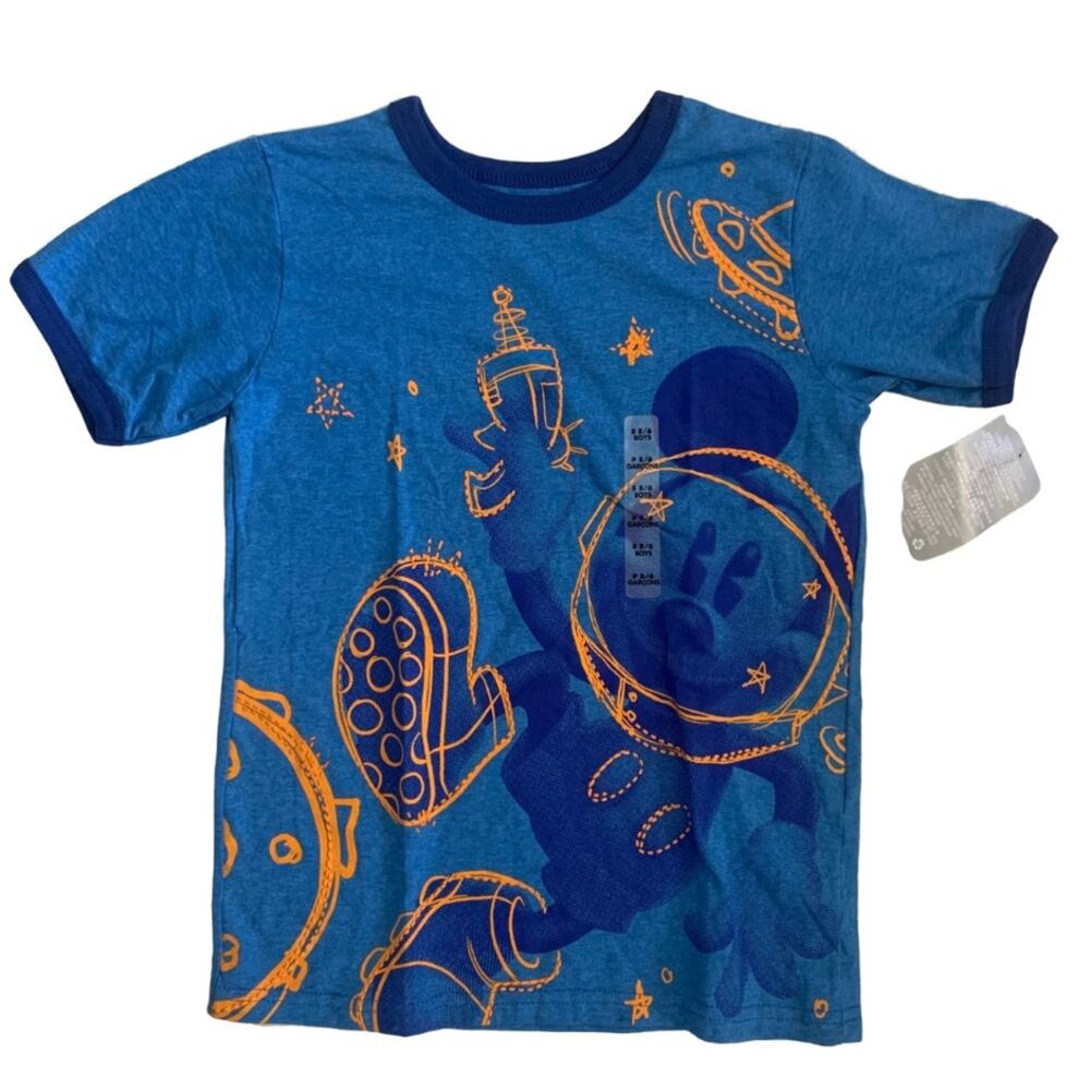 Disney Mickey Mouse Blue T Shirt Size Small or 5/6 NEW